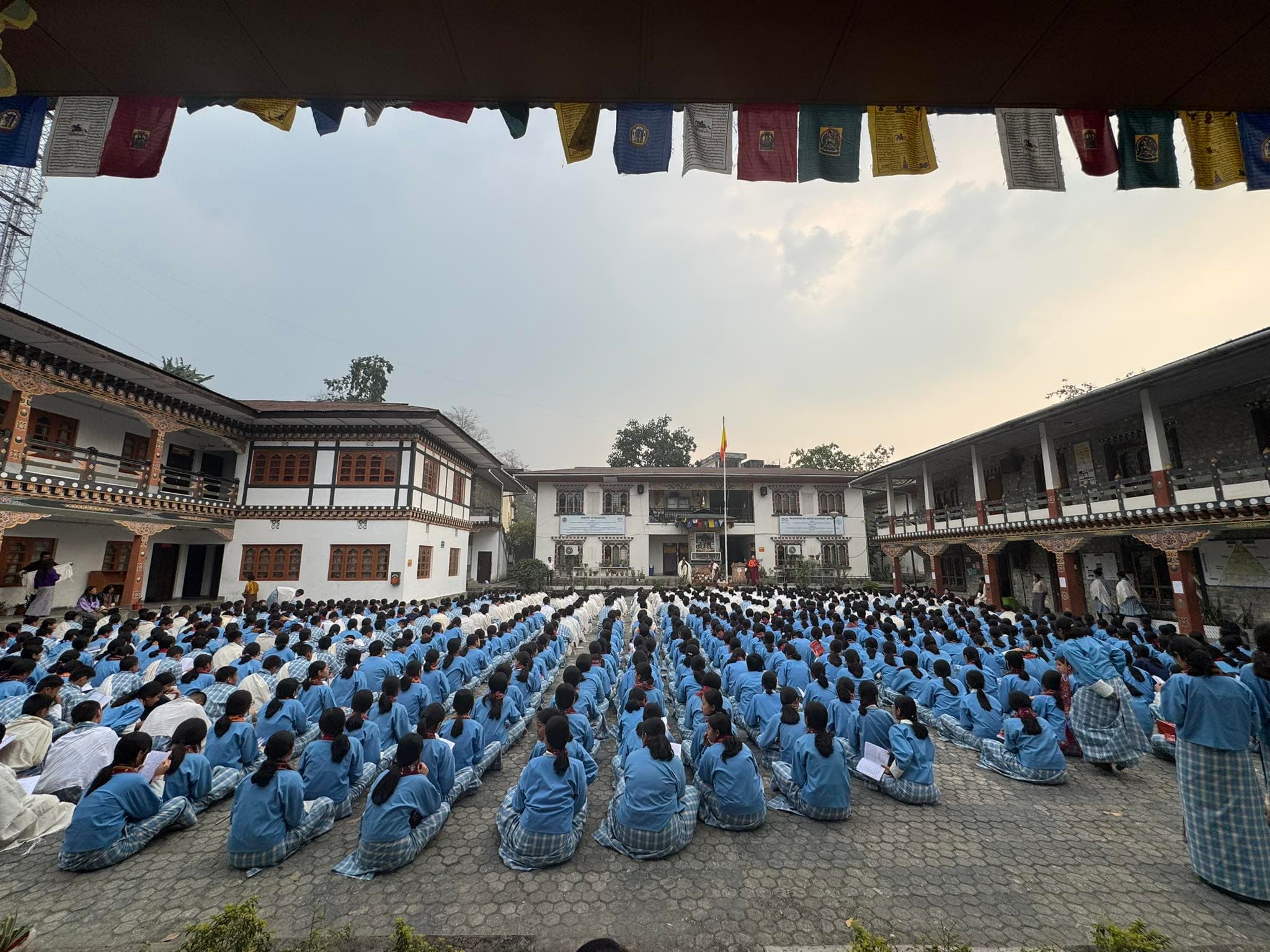 Students seated together during an assembly at PHSS